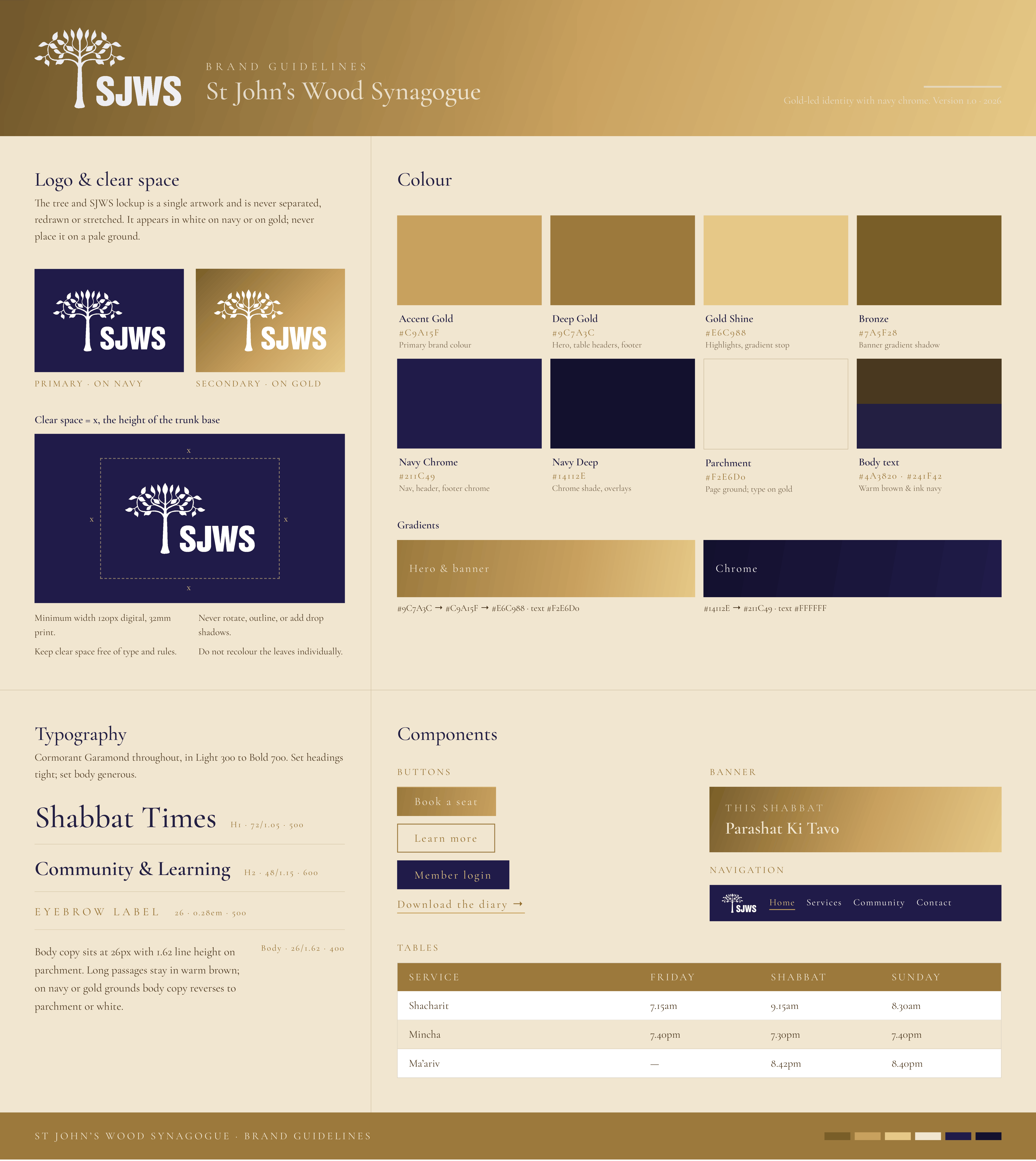 St John's Wood Synagogue brand guidelines