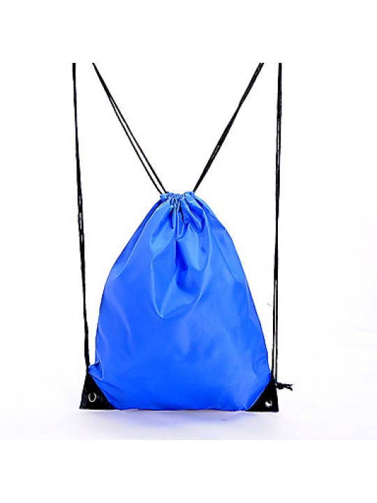 2Pcs Sports/Casual/Outdoor/Travel Shoe Storage Bag Drawstring BackPack Book Bag Rope bag Shoulder Straps(Blue+Black)