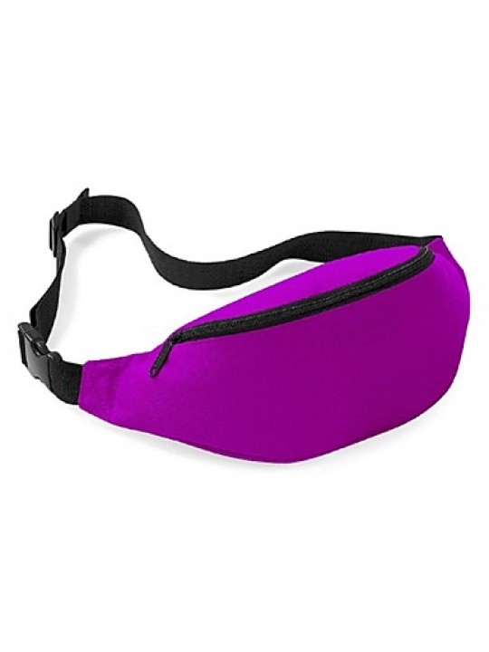 Unisex Nylon Sports Waist Bag - Pink / Purple / Blue / Green / Yellow