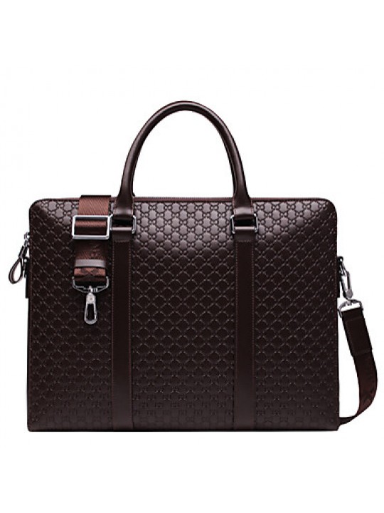 1197-1 Men Briefcase Top Grade Genuine Leather Men Business Handbag Vintage First Layer Cowhide Shoulder Bags