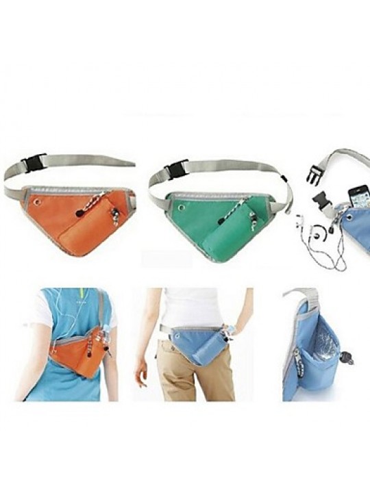Unisex 's Nylon Outdoor Sports & Leisure Bag - Blue/Green/Orange