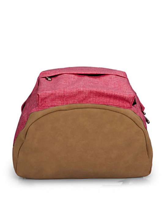 Korean Style Red Casual Rucksacks Girl Women Canvas School Student Backpack Large Travel Backpack T101