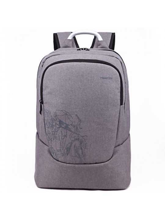 Authentic Unisex Nylon Sports Casual Backpack Outdoor Shoulder Bag Laptop Backpack-Color Light Grey